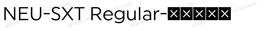 NEU-SXT Regular字体转换